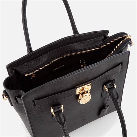 michael kors hamilton bedford leather satchel black|Amazon.com: Michael Kors Women's Hamilton Large Ew .